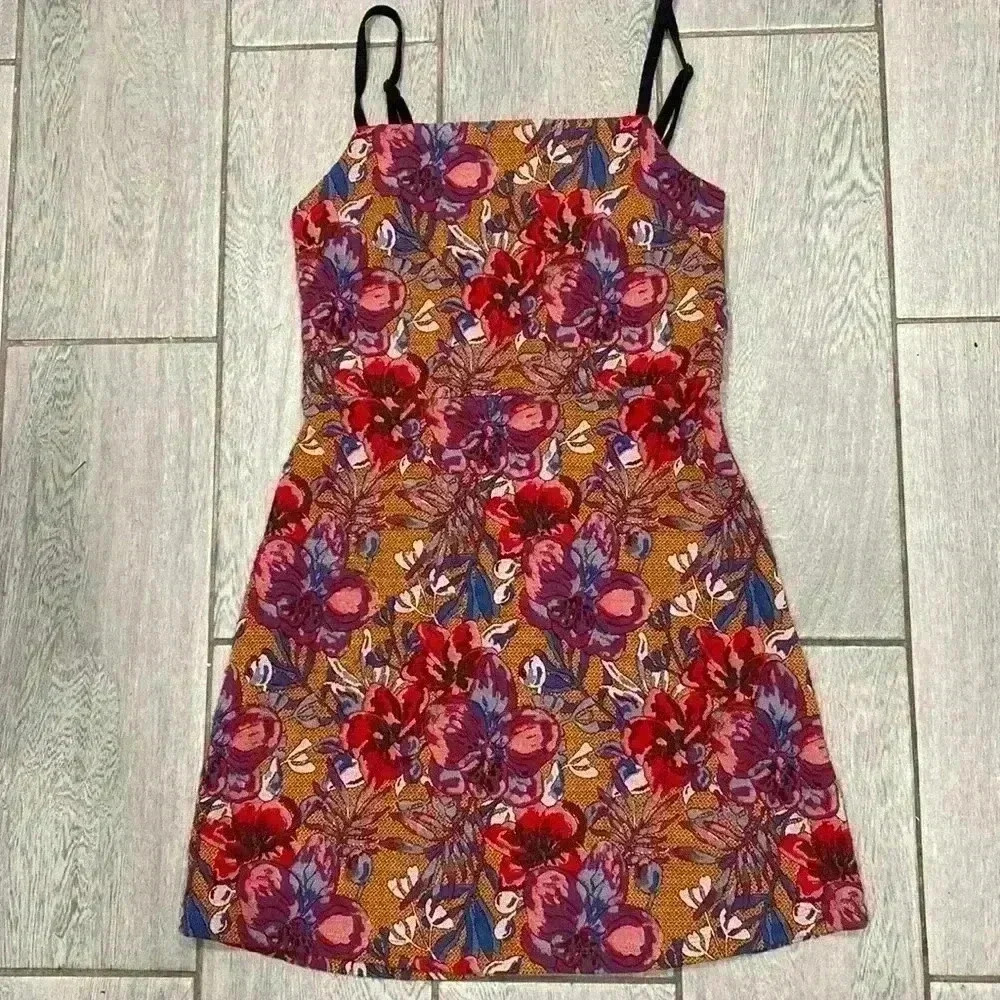 Urban Outfitters Textured Floral multicolor Mini Dress size Small - Picture 2 of 6